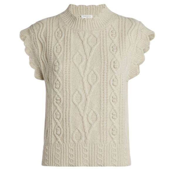 SANDRO Moise Cable Knit Vest XS - Picture 1 of 13